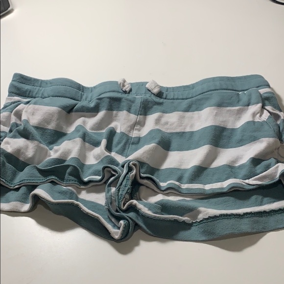 H&M Other - Olive green and white striped pj shorts.